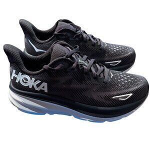 Hoka One Womens Clifton 9 1127896 BWHT Black Running Shoes Sneakers Size 9B NIB